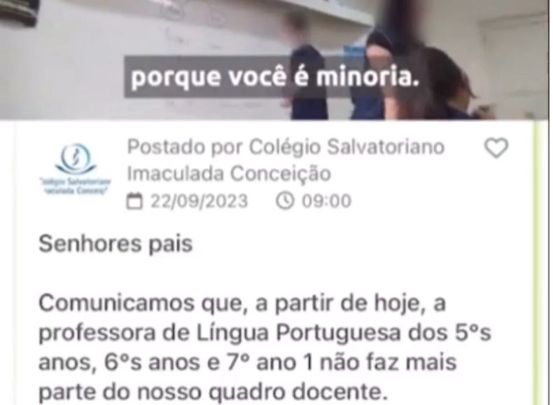 Professora é demitida após ensinar linguagem neutra em sala de aula