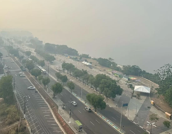 Fumaça, poluição e seca: Manaus amanhece com o pior ar do mundo