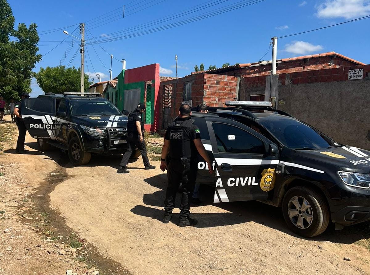 Polícia Civil prende suspeito por assassinato e tentativa de triplo homicídio em Patu