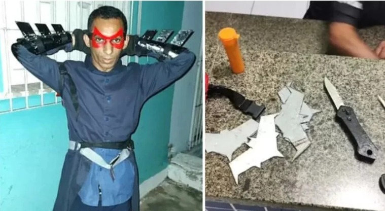 "Batman da Shopee" é preso após invadir casa 'armado' e apanhar da vítima 