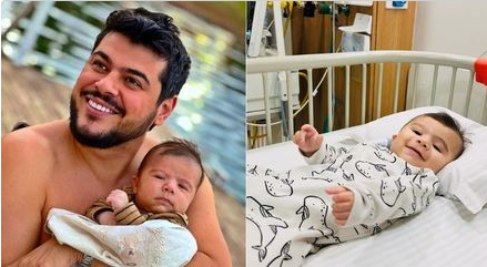 Sertanejo Cristiano mostra filho de 5 meses no hospital: 'Lute por você'