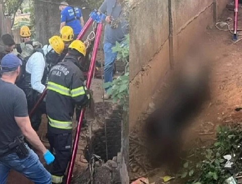 Corpo é encontrado com as mãos amarradas dentro de cisterna 