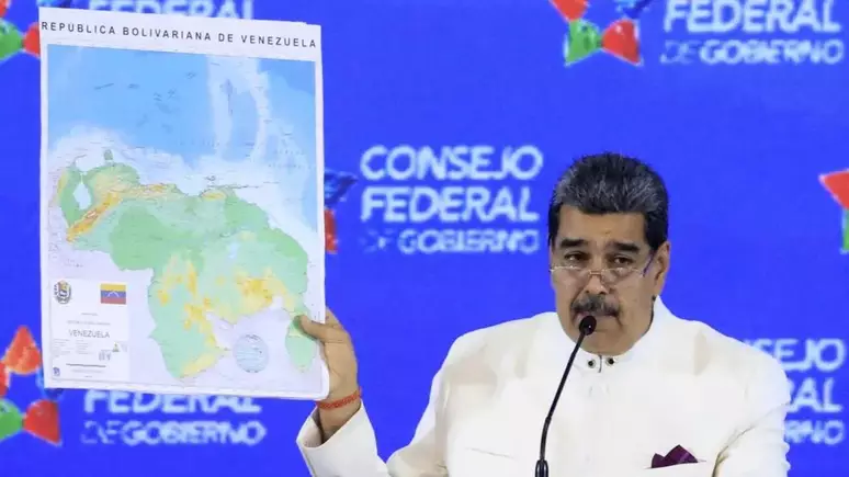 Confira como vai ficar o mapa da Venezuela com tomada de território da Guiana