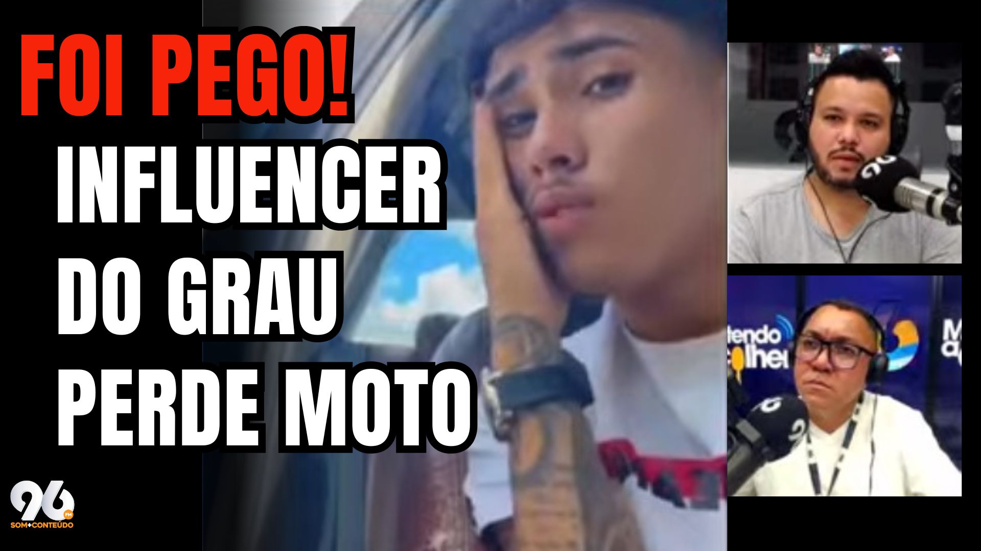 [VIDEO] Influencer do grau sobre apreensão de moto: "Tá errada. Tinha que apreender mesmo"