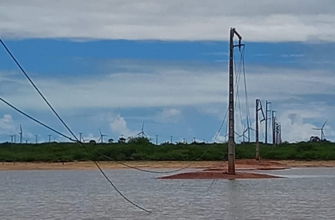 Criminosos quebram seis postes da rede de Alta Tensão e roubam 600 metros de cabos no RN