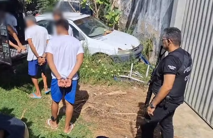 Polícia encontra cativeiro e prende seis suspeitos de sequestro em flagrante no interior do RN