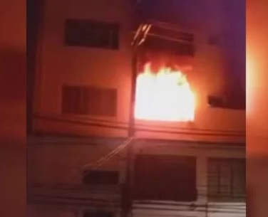 Briga de casal termina com incêndio em apartamento e deixa 5 feridos