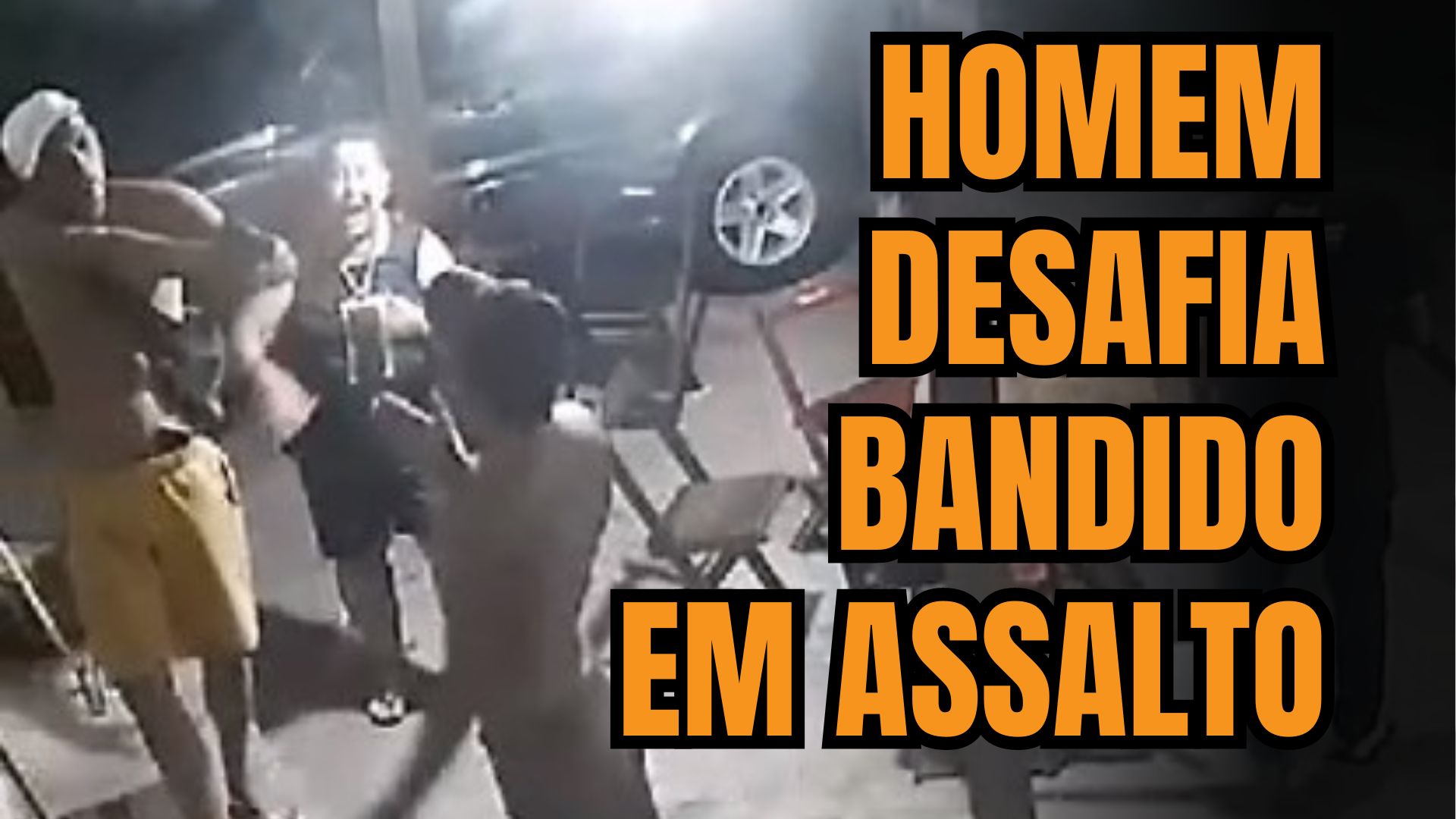 [VIDEO] Impressionante: Homem reage a assalto e peita bandido em Natal