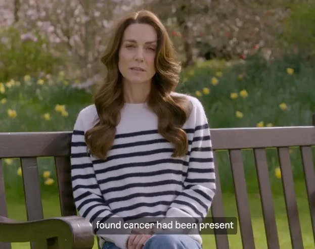 Kate Middleton revela estar com câncer