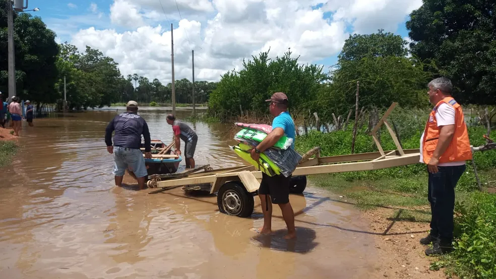 Cidade do RN decreta calamidade pública em áreas afetadas por chuvas e transbordamentos de açudes
