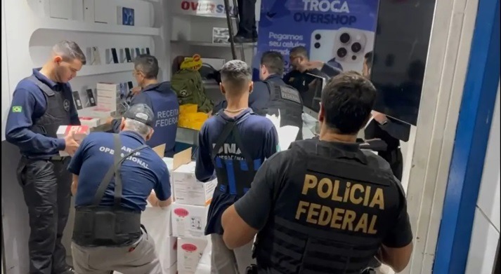 Loja de celulares em Natal é alvo de operação da Polícia Federal