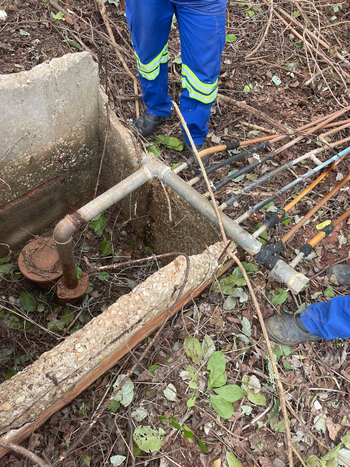 Caern retirou ligação clandestina que furtava 20 mil litros de água por hora de adutora no RN