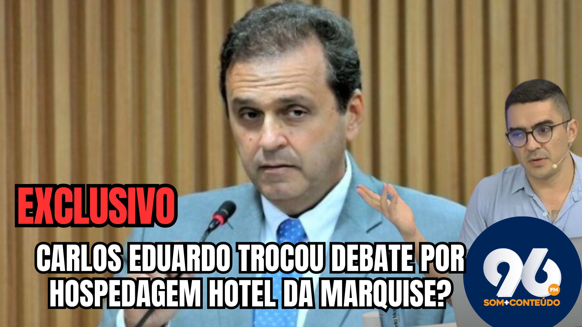 Carlos Eduardo se hospedou em empresa que tem contrato milionário com prefeitura de Natal