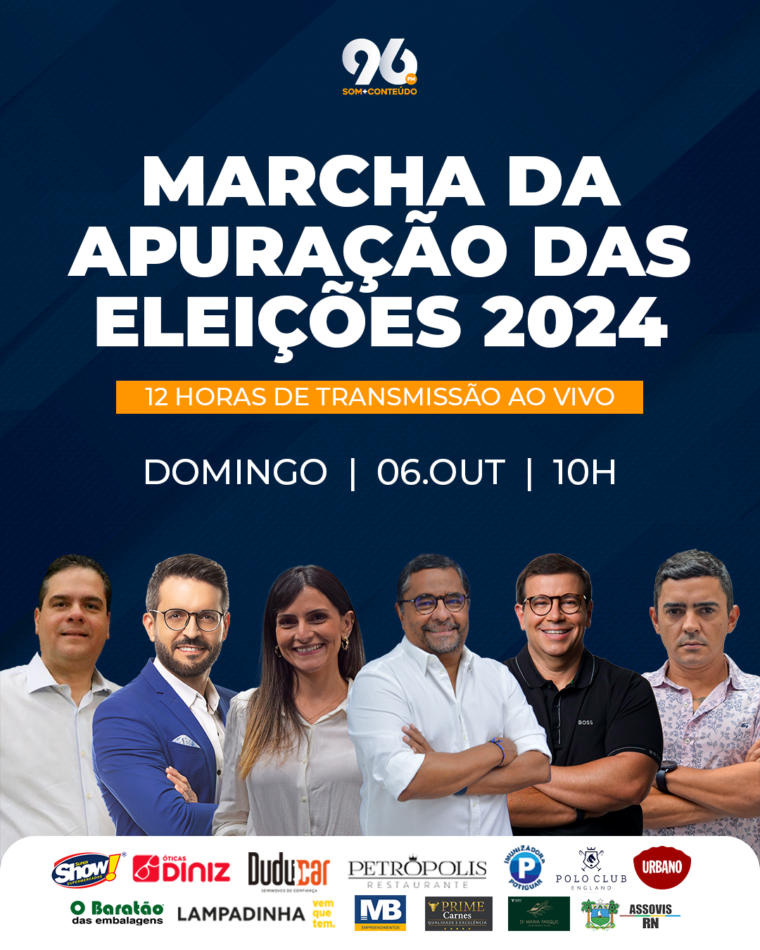 Marcha da Apuração: 96 FM realiza mais completa cobertura da votação no RN