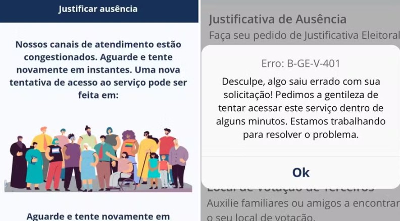 Eleitores encontram problemas para justificar ausência no aplicativo E-Título