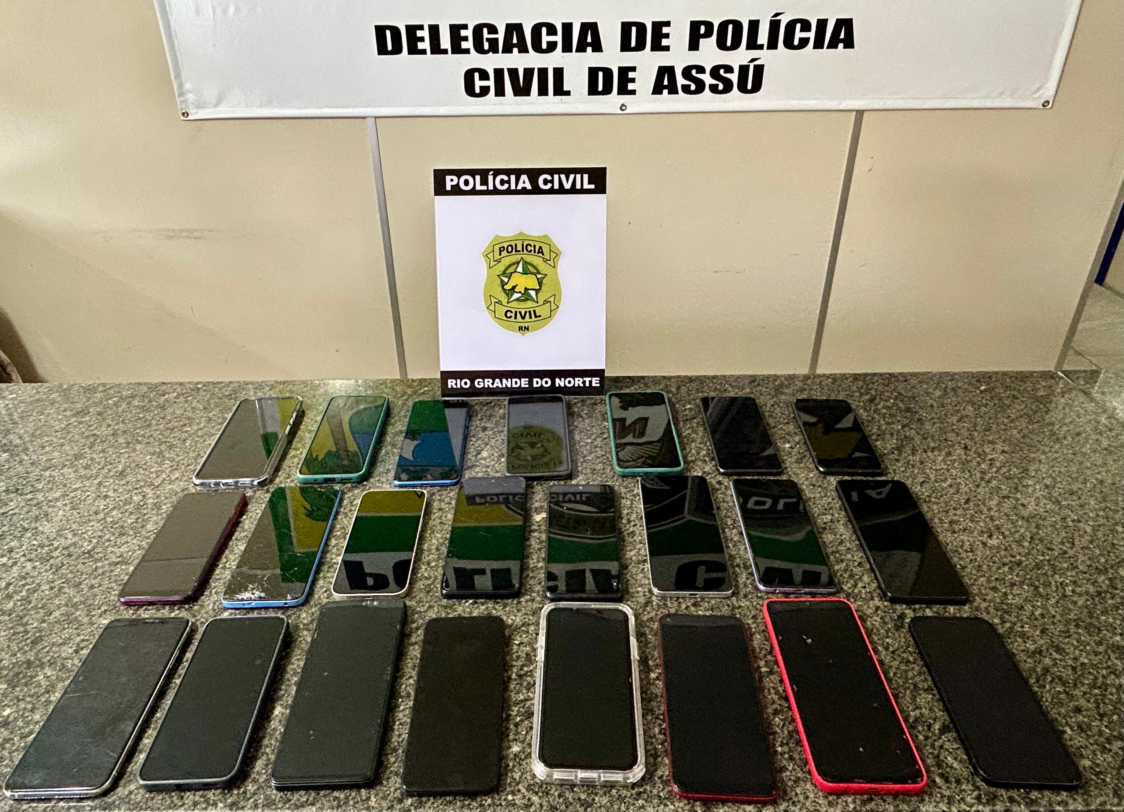 23 celulares são recuperados pela Polícia Civil em Assú