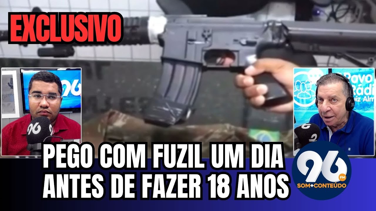 [VÍDEO] No último dia com 17 anos, adolescente é flagrado com fuzil fake em Natal