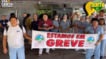 [VÍDEO] Profissionais terceirizados do hospital Walfredo Gurgel paralisam atividades  