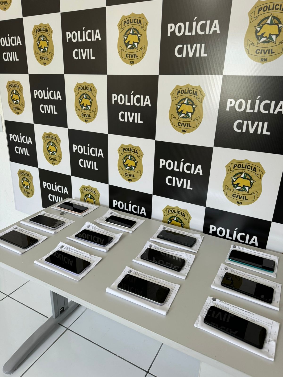 12 celulares são recuperados pela Polícia Civil em Currais Novos