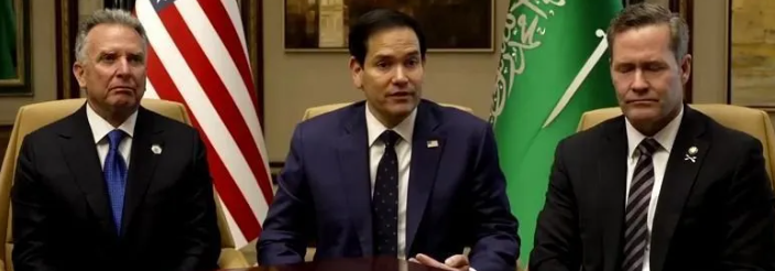 Marco Rubio fala após reunião com Sergei Lavrov na Arábia Saudita. Encontro marca primeiro esforço entre EUA e Rússia para acabr com guerra na Ucrânia. •