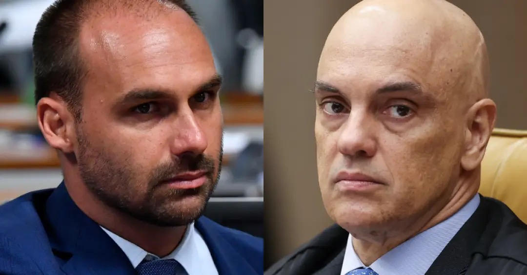 Eduardo Bolsonaro e Alexandre de Moraes
