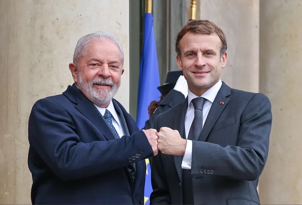 Lula e Macron em paris