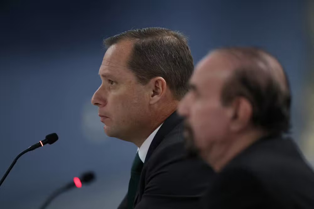 Mauro Cid depõe ao STF sobre a trama golpista — Foto: Gustavo Moreno/STF