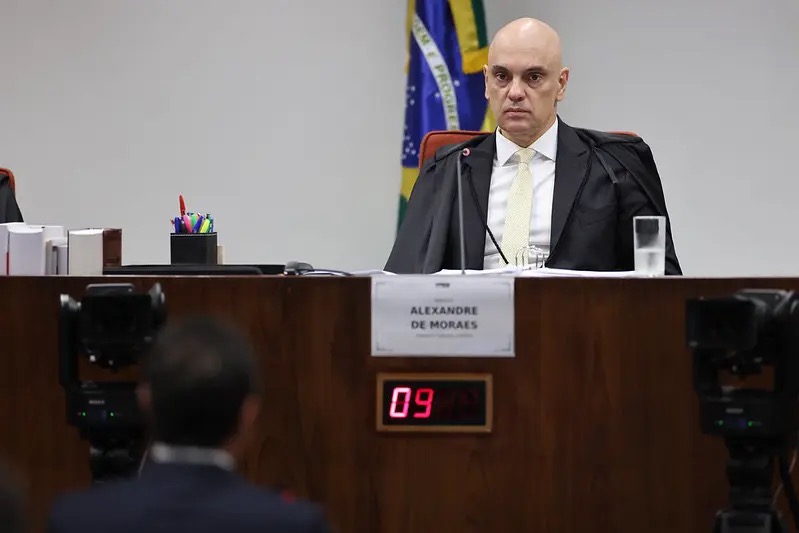 Ministro Alexandre de Moraes preside interrogatórios com réus do inquérito do golpe. (Foto: Ton Molina/STF)