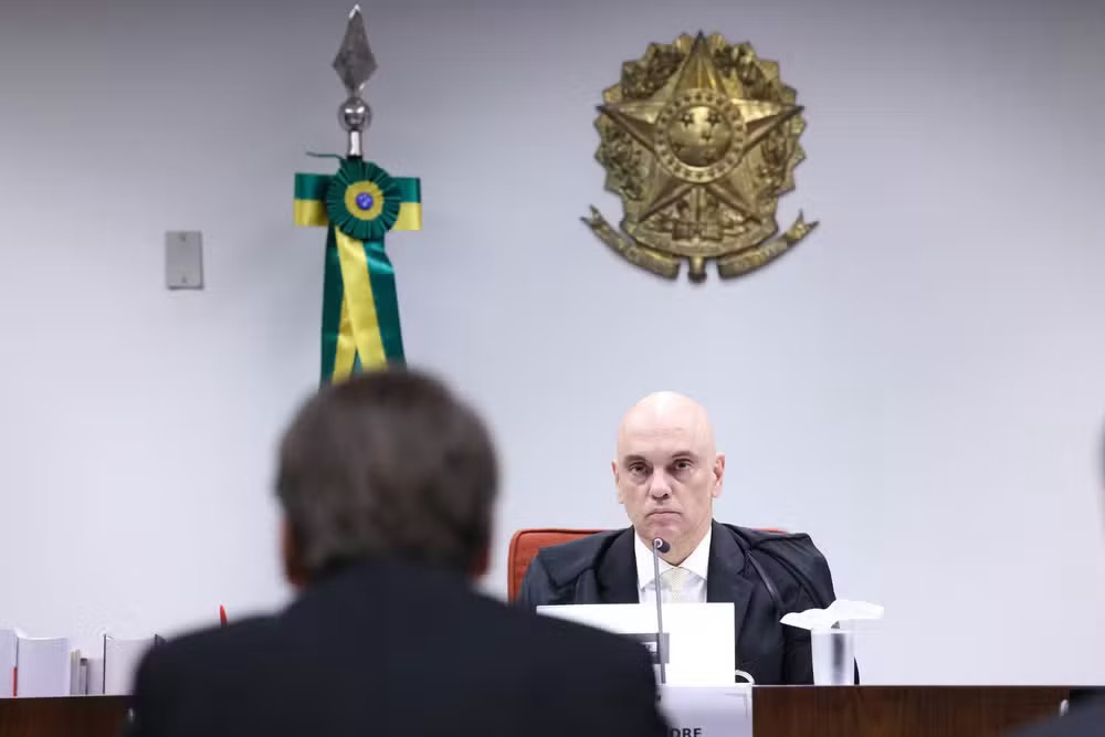 Jair Bolsonaro presta depoimento no STF — Foto: Antonio Augusto/STF