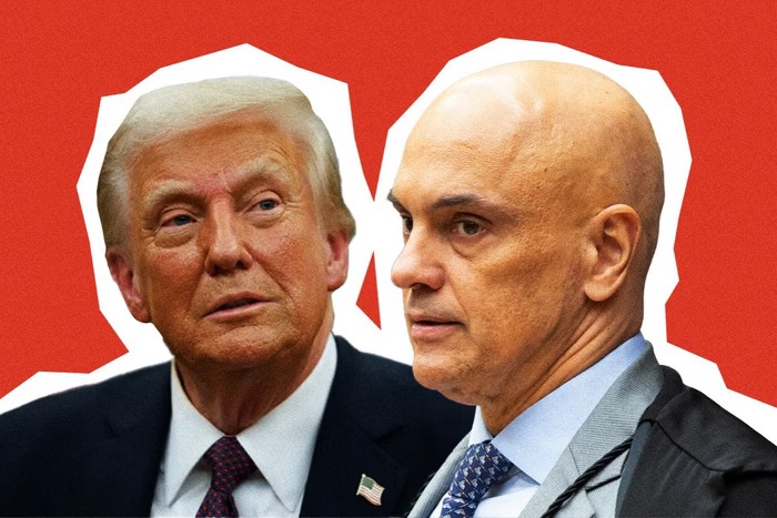 Donald Trump e Alexandre de Moraes | Foto: Reprodução