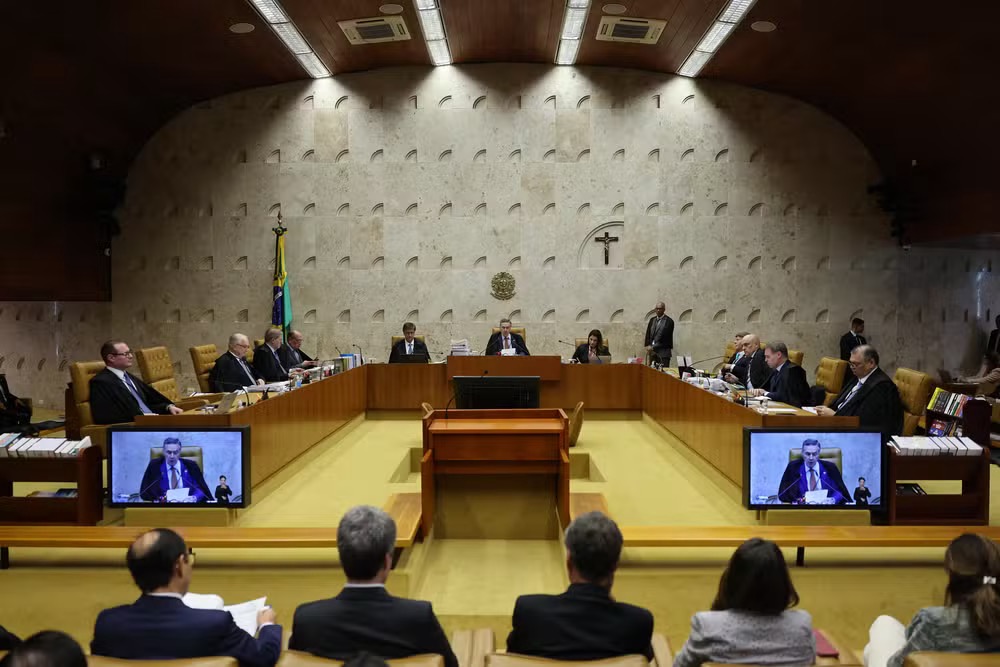 Ministros do STF durante julgamento sobre responsabilização das redes sociais — Foto: Ton Molina/STF