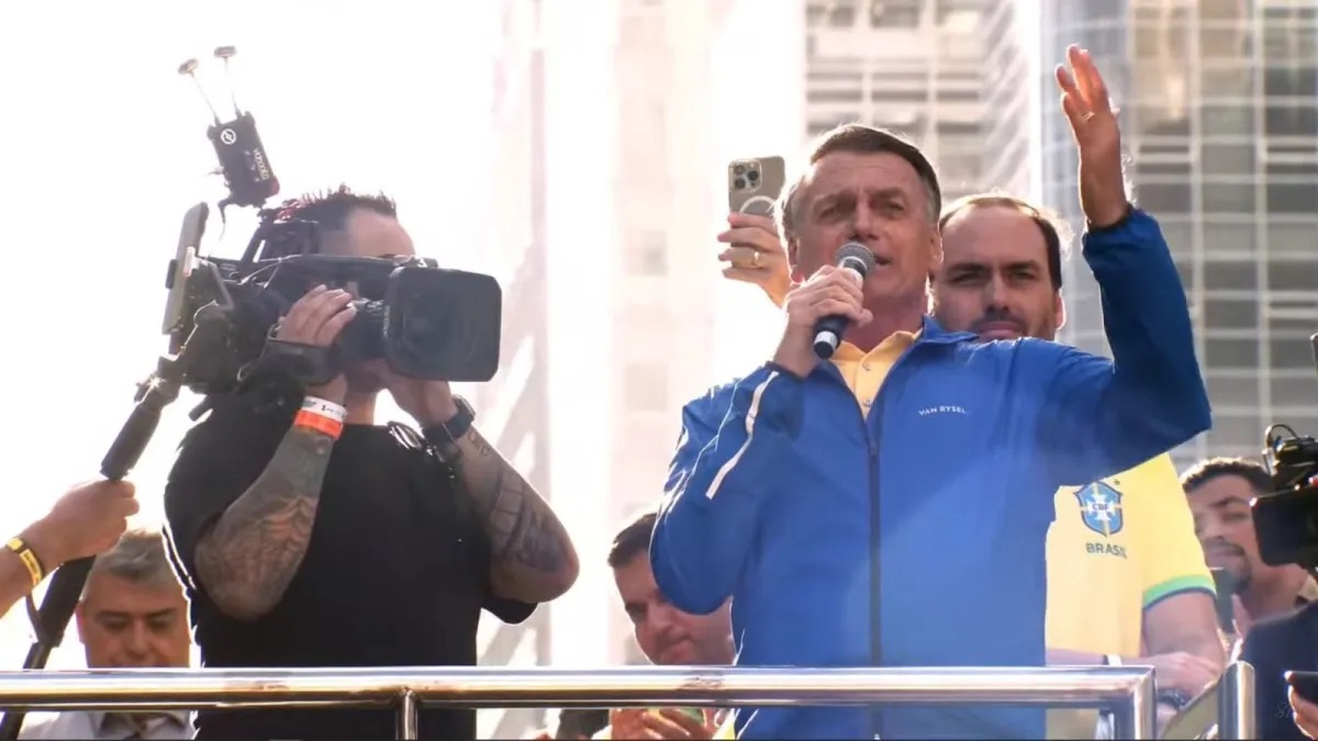 Jair Bolsonaro na manifesta