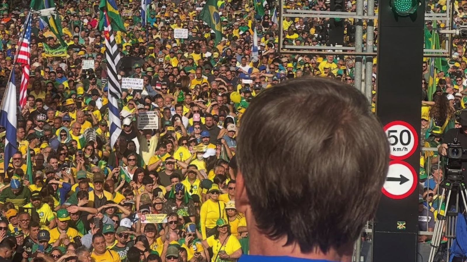 Jair Bolsonaro na manifestação na avenida paulista em 29 de junho 2025 | Foto: Reprodução/Instagram