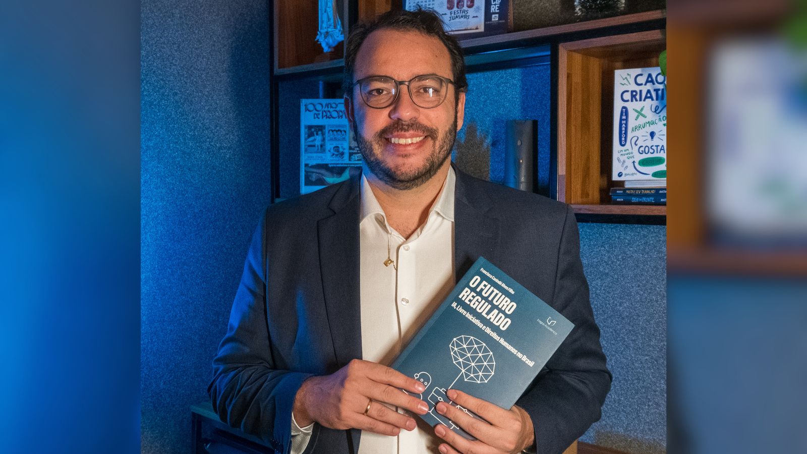 Canindé Alves no lançamento do livro “O Futuro Regulado – IA, Livre Iniciativa e Direitos Humanos no Brasil”