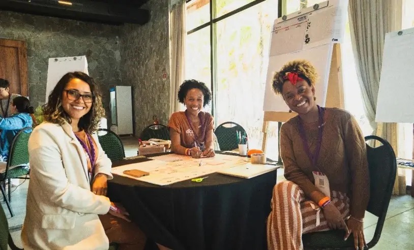 A EcoCiclo- startup baiana liderada por Patrícia Zanella, Adrielli Menezes e Hellen Nzinga- foi uma das vencedoras do Desafio Inovação com Impacto do Conexão ODS 2023. Foto: Cedida