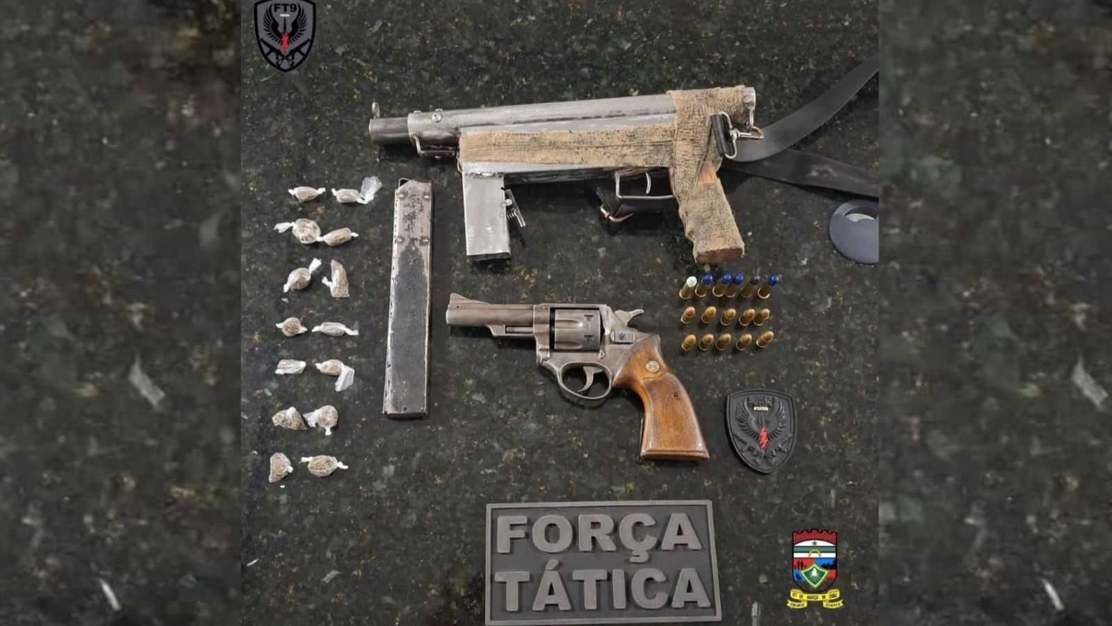 Armas e drogas | Foto: Divulgação/PMRN