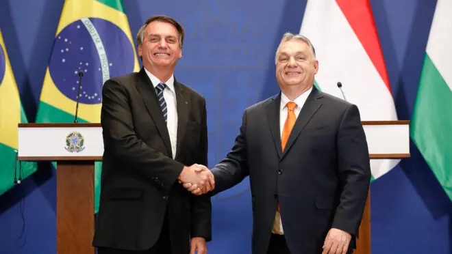 Bolsonaro e Orban | Foto: Reprodução
