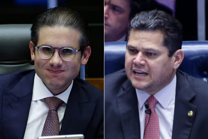 Hugo Motta e David Alcolumbre | Foto: Reprodução