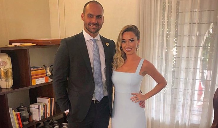 Heloísa e Eduardo Bolsonaro  • Reprodução/X