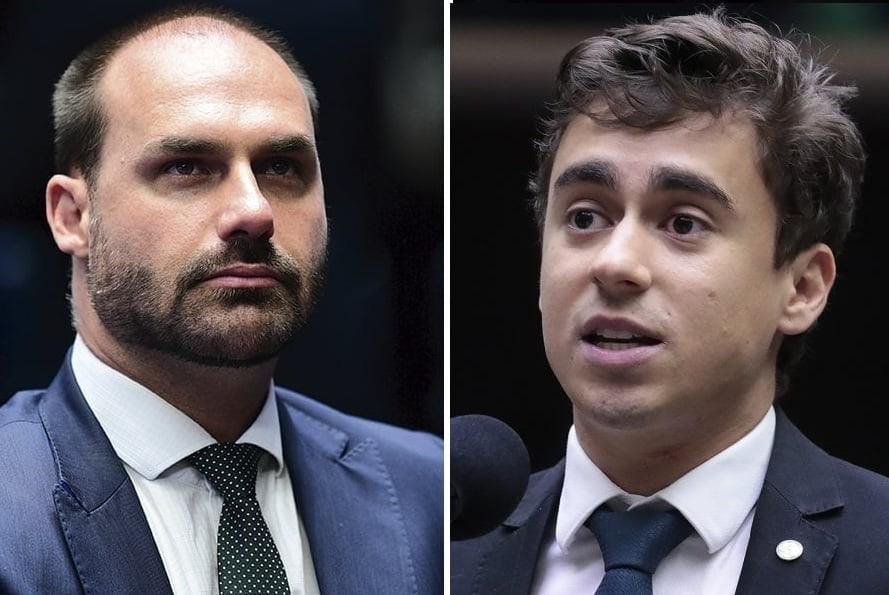 Eduardo Bolsonaro e Nikolas Ferreira. Fotos: Pedro França/Agência Senado e Bruno Spada/Câmara dos Deputados