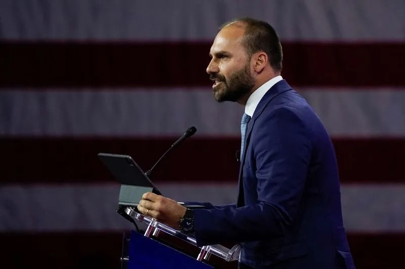 Deputado Eduardo Bolsonaro (PL-SP)  • 24/02/2024REUTERS/Elizabeth Frantz
