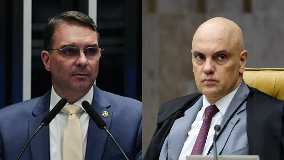 Flávio Bolsonaro e Alexandre de Moraes