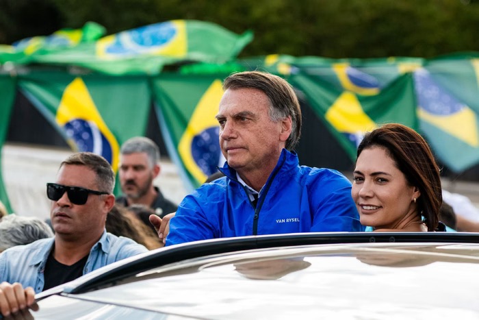 Jair Bolsonaro e Michele Bolsonaro | Foto: Hugo Barreto/Metrópoles 