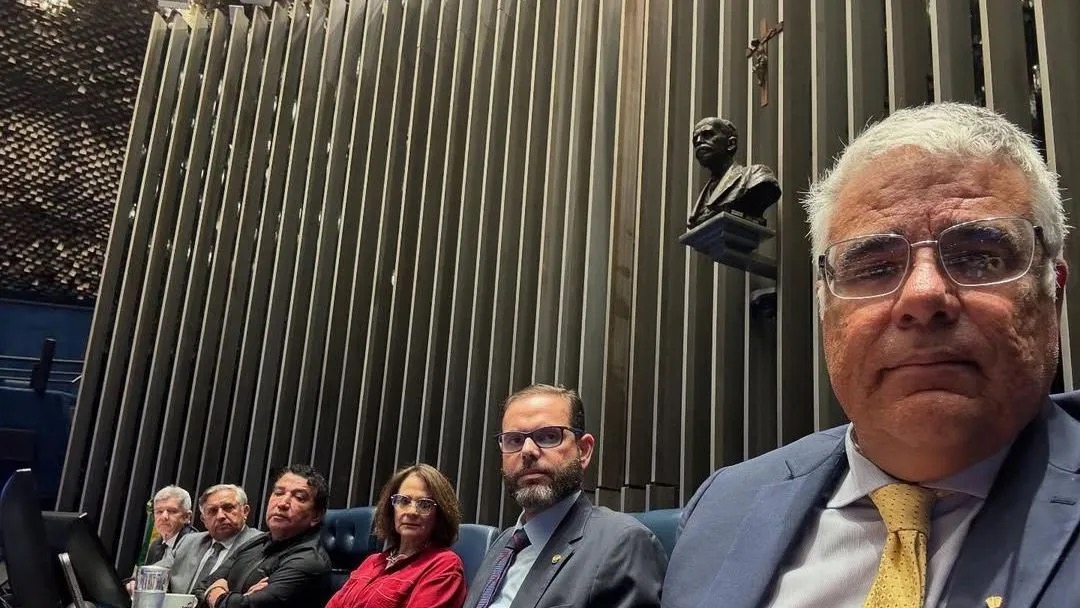 Senadores ocupam o plenário do Senado após prisão do ex-presidente Jair Bolsonaro (PL)  • Instagram/Reprodução