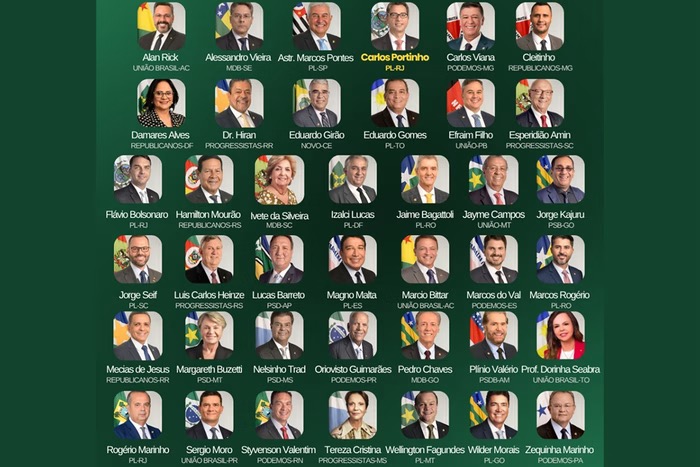 41 senadores assinaram o pedido de impeachment de Alexandre de Moraes | Foto: Reprodução