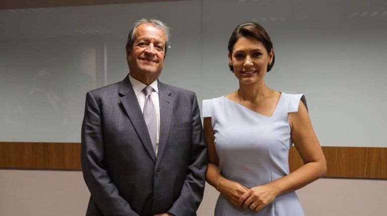 Valdemar Costa Neto e Michelle Bolsonaro