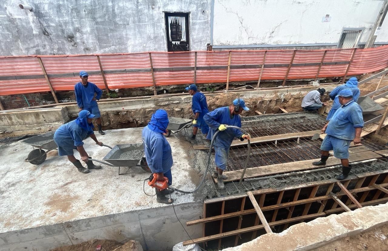 Obra de drenagem e contenção | Crédito: Foto: Divulgação/Sempla