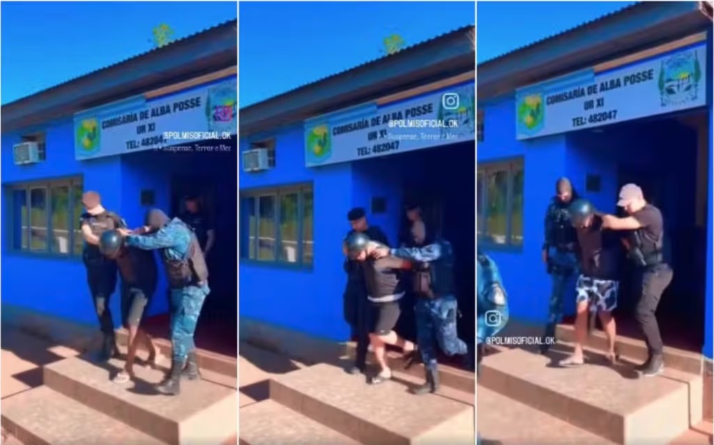 3 brasileiros do CV presos na argentina | Foto: reprodução