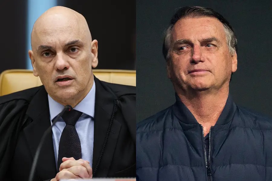 Alexandre de Moraes e Jair Bolsonaro (Ton Molina/STF/Pedro H. Tesch/Getty Images)
