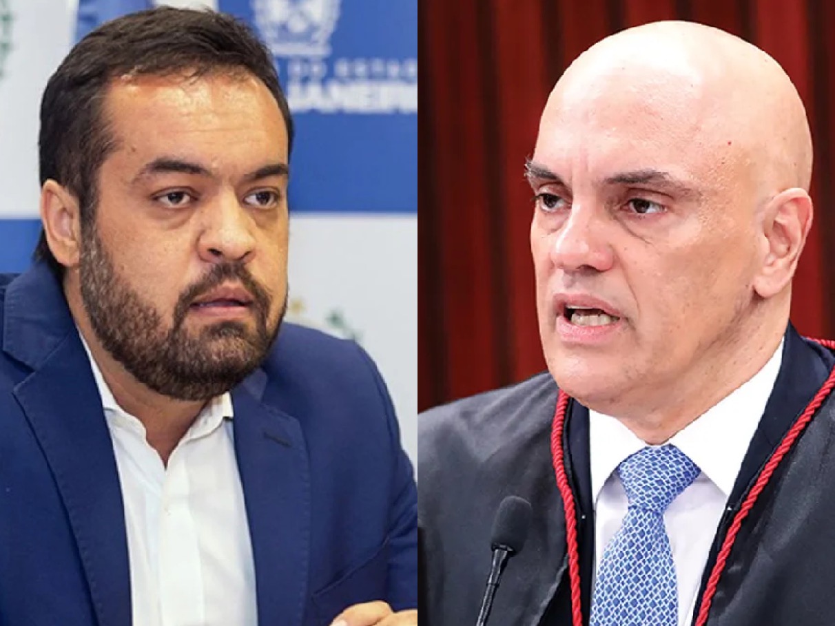 O governador do Rio de Janeiro, Cláudio Castro, e o ministro do STF, Alexandre de Moraes